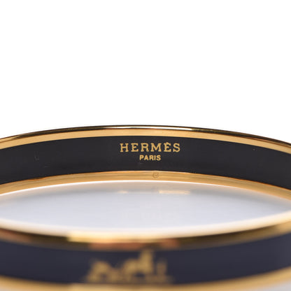 Hermes Enamel Printed Narrow Caleche Bracelet 70 4 of 5