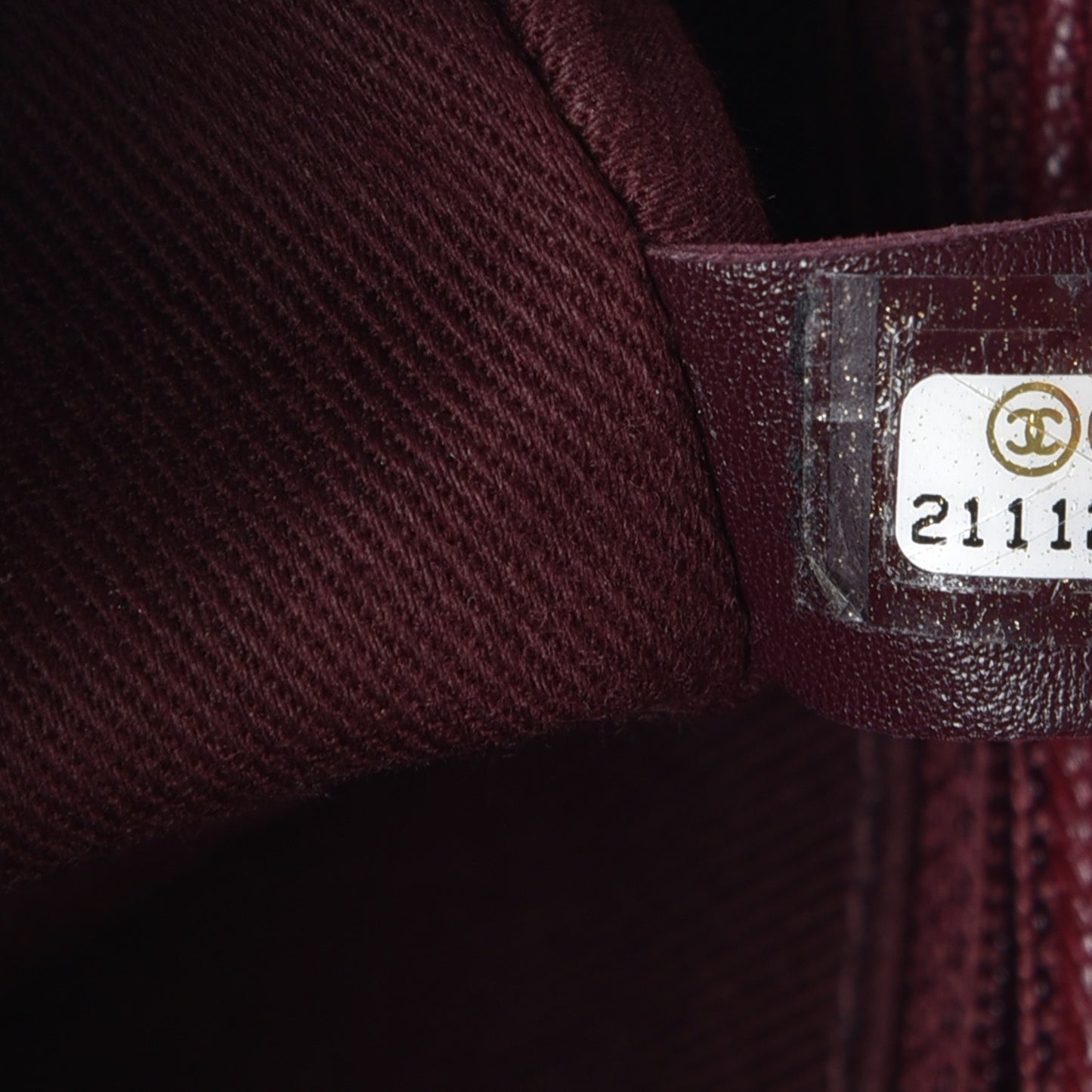 Patent Goatskin Quilted Medium CC Eyelet Flap Burgundy