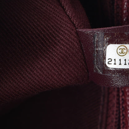 Chanel Patent Goatskin Quilted Medium CC Eyelet Flap Burgundy 8 of 9