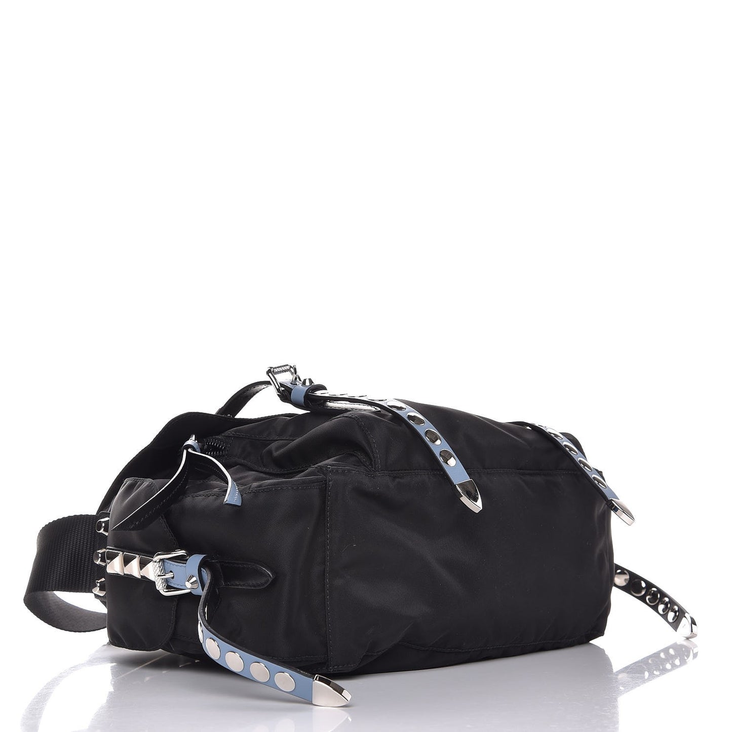 Nylon New Vela Studded Messenger Black Astrale