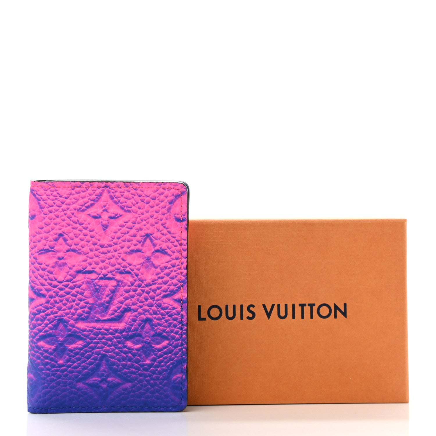 Louis Vuitton Taurillon Illusion Pocket Organizer Bleu Rose 7 of 7