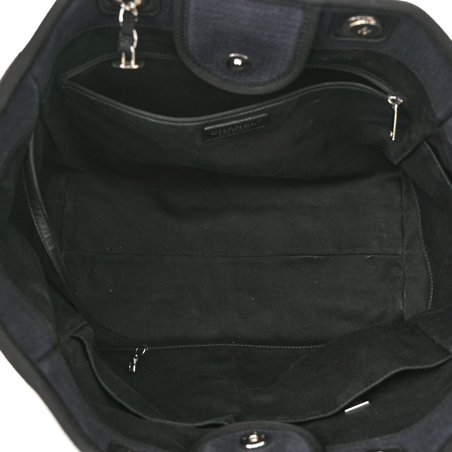 Chanel Mixed Fibers Large Deauville Tote Black 10 of 10