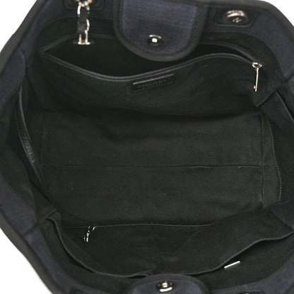 Chanel Mixed Fibers Large Deauville Tote Black 10 of 10