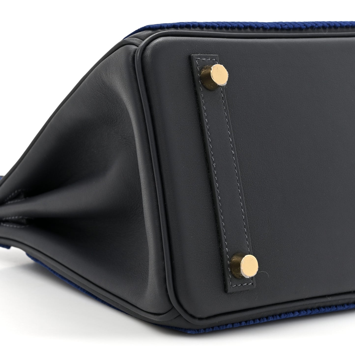 Velours Côte à Côte Tuffetage Swift Birkin 25 Caban Bleu Saphir