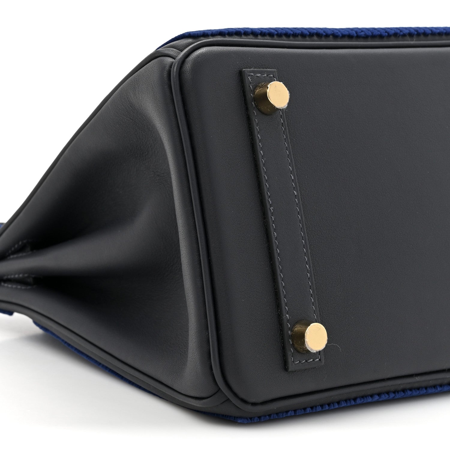 Hermes Velours Côte à Côte Tuffetage Swift Birkin 25 Caban Bleu Saphir 10 of 10