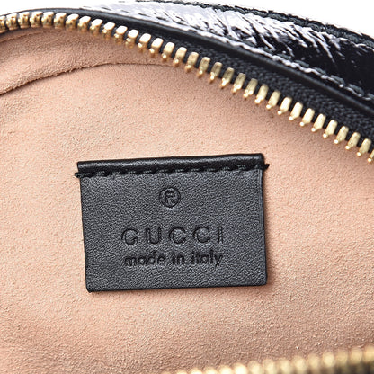 Gucci Suede Patent Web Mini Ophidia Round Shoulder Bag Black 6 of 10