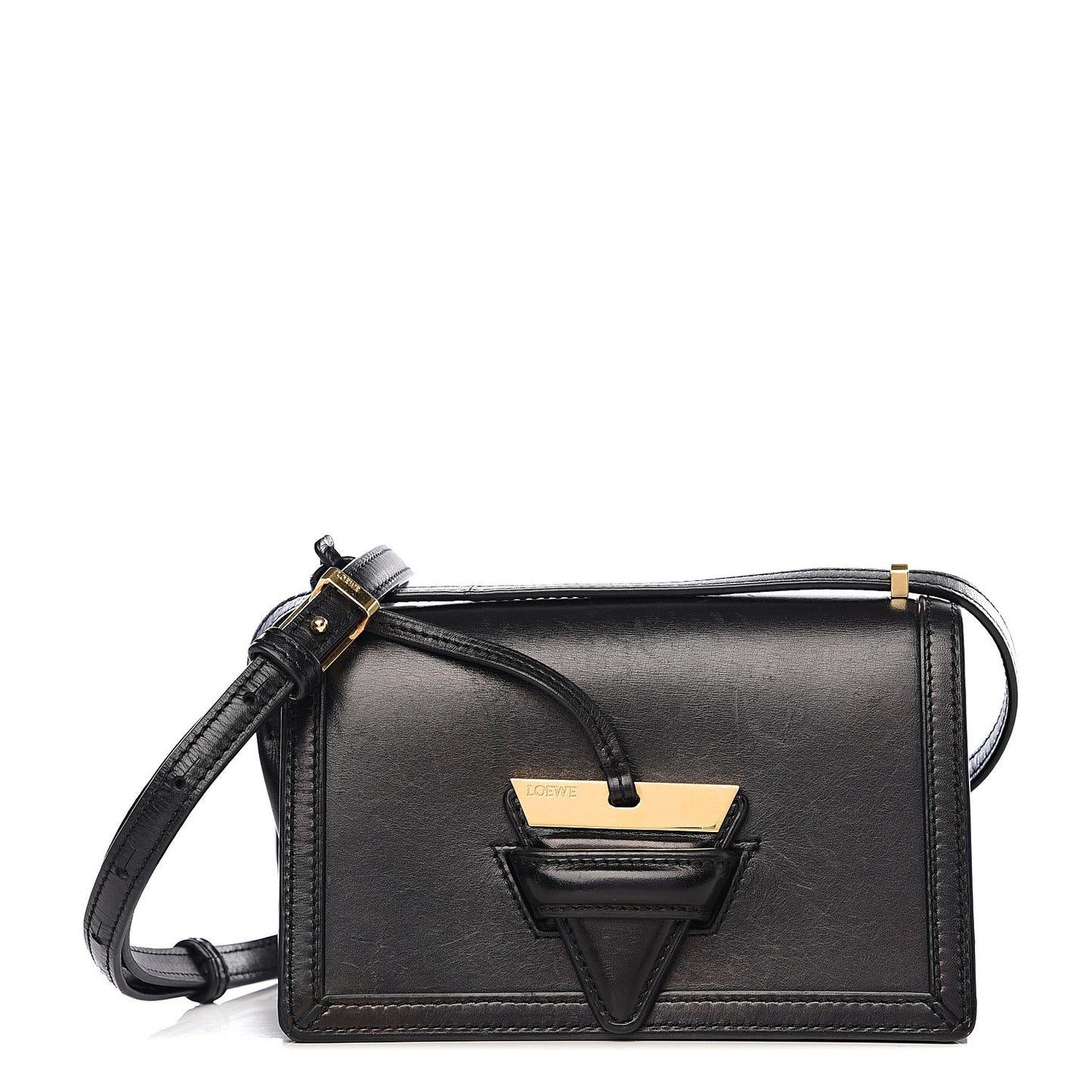 Calfskin Small Barcelona Shoulder Bag Black