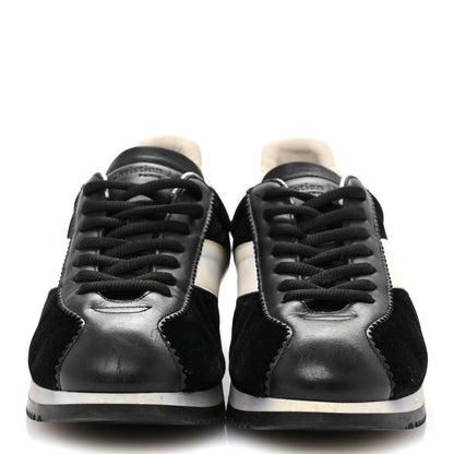 Christian Dior Velvet Mix Diorun Sneakers 37.5 Black Off White 3 of 10