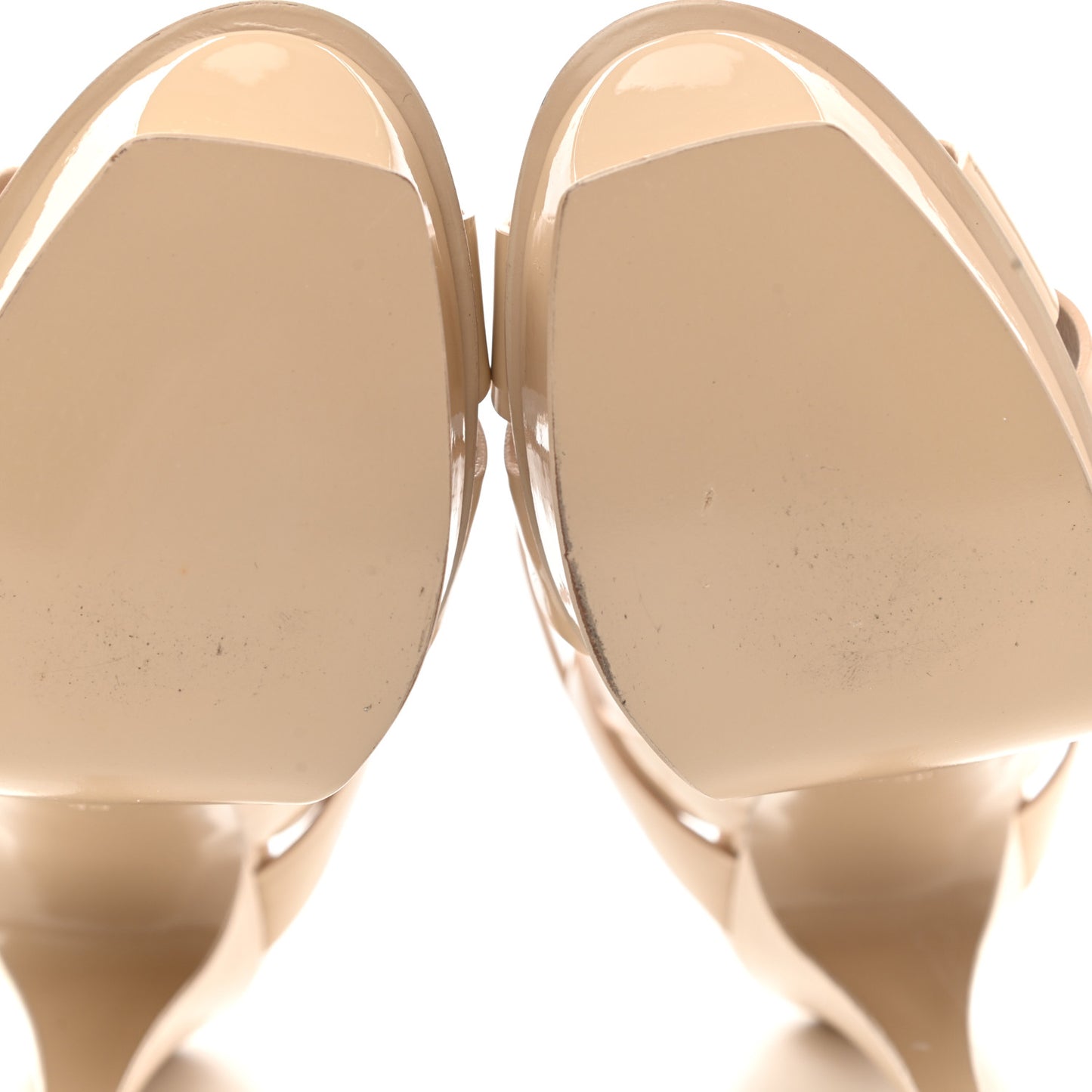 Patent Tribute 105 Platform Sandals 39 Nude Powder