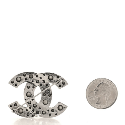 Chanel Crystal Large CC Brooch Silver 2 of 4