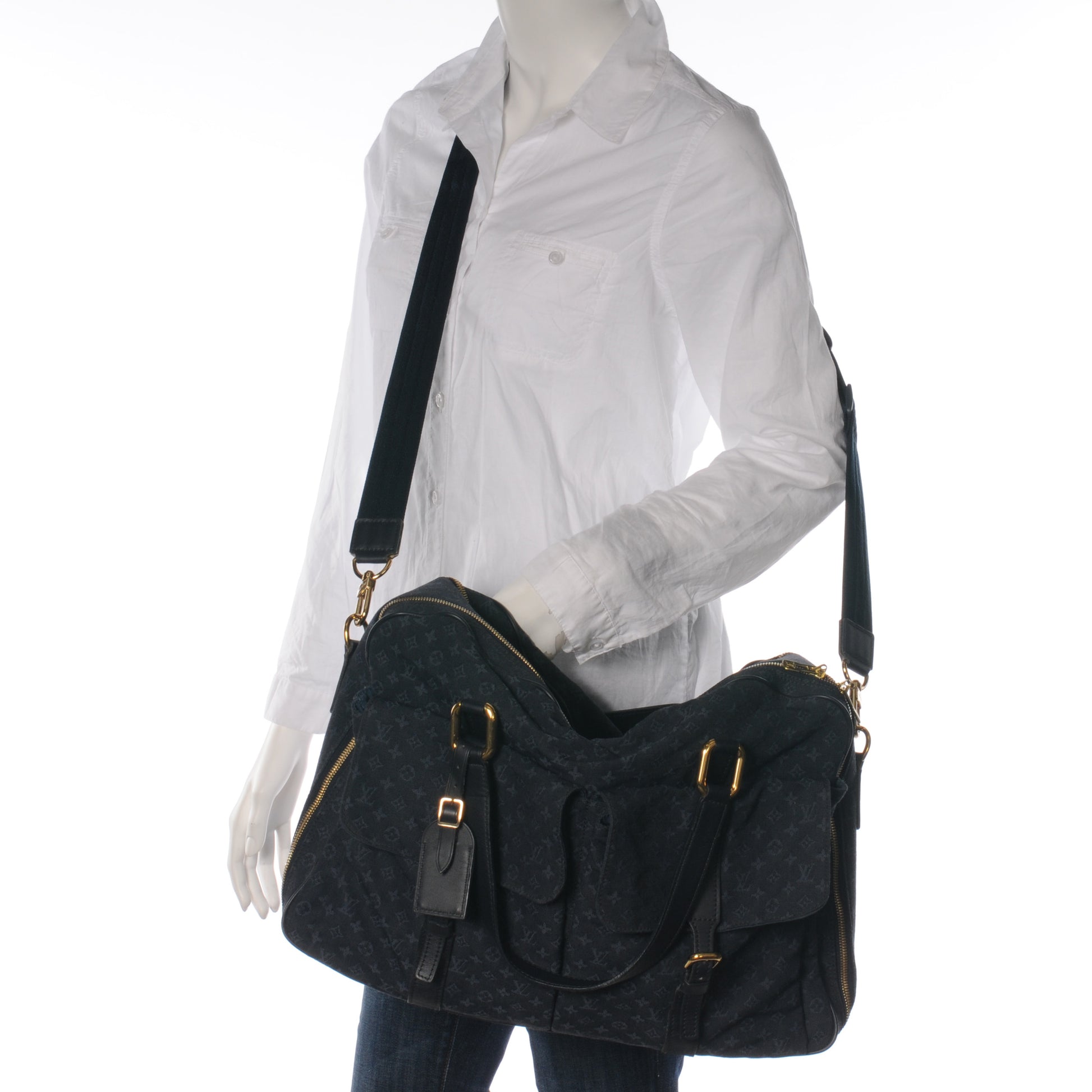 Louis Vuitton Mini Lin Monogram Louise Bag Blue 2 of 8