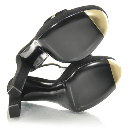Gucci Suede Platform Heels 38.5 Black 8 of 8
