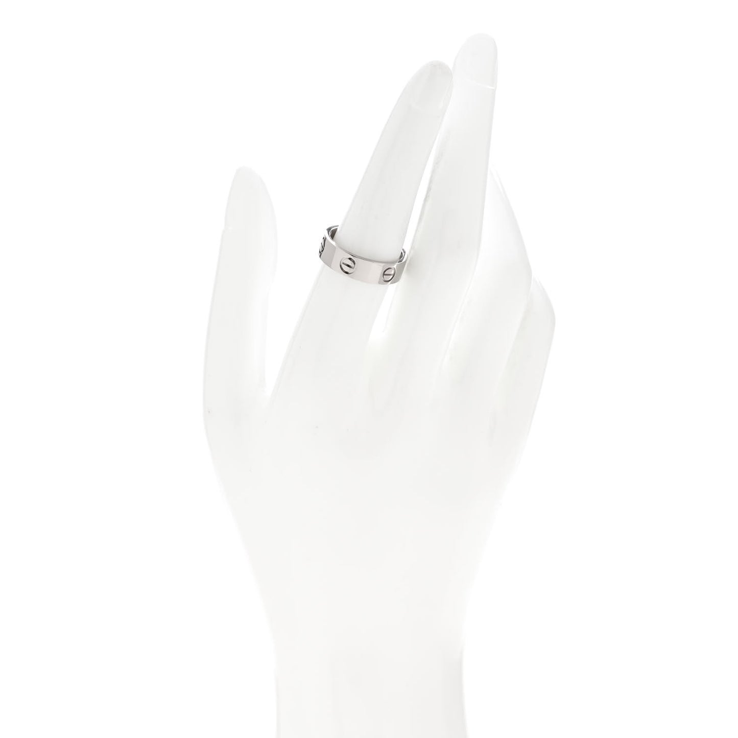 18K White Gold 5.5mm LOVE Ring 55 7.25