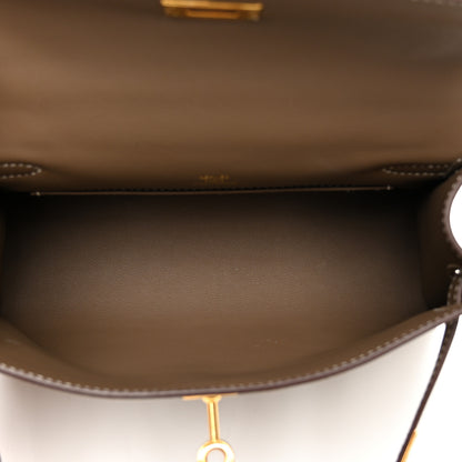 Hermes Swift Kelly Pochette Clutch Etoupe 5 of 10