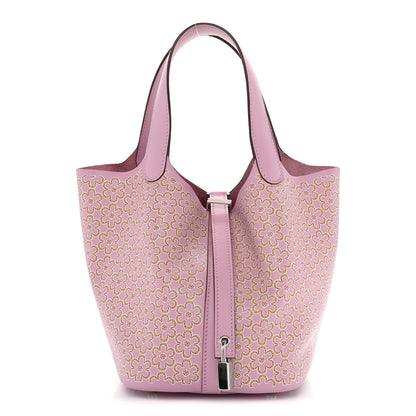 Hermes Swift Lucky Daisy Picotin Lock 18 PM Mauve Sylvestre 1 of 9