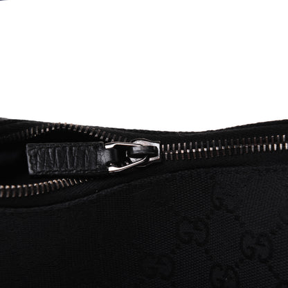 Gucci Monogram Medium Horsebit Chain Hobo Black 11 of 13