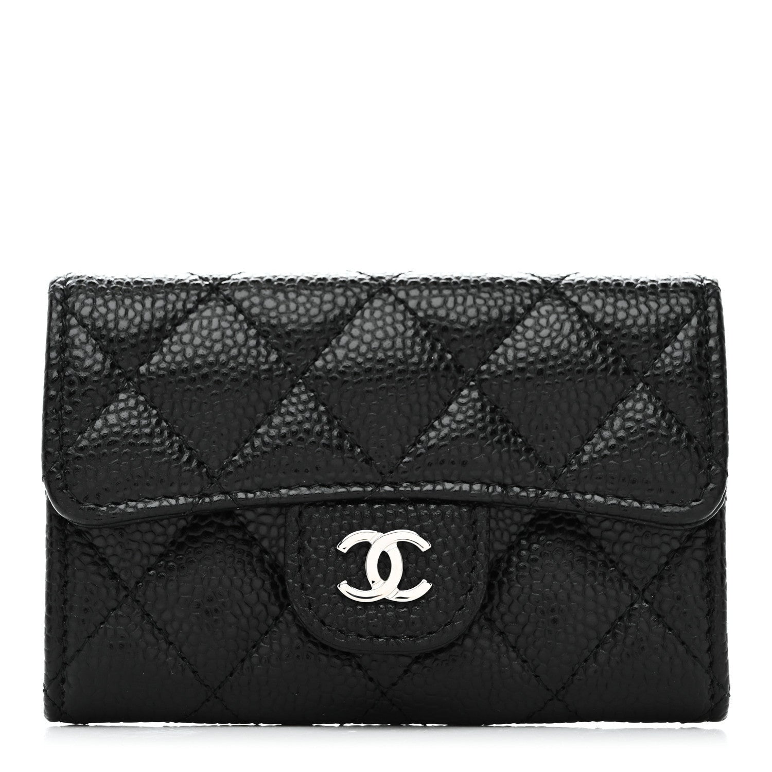Chanel Caviar Quilted Flap Card Holder Black 1 of 9