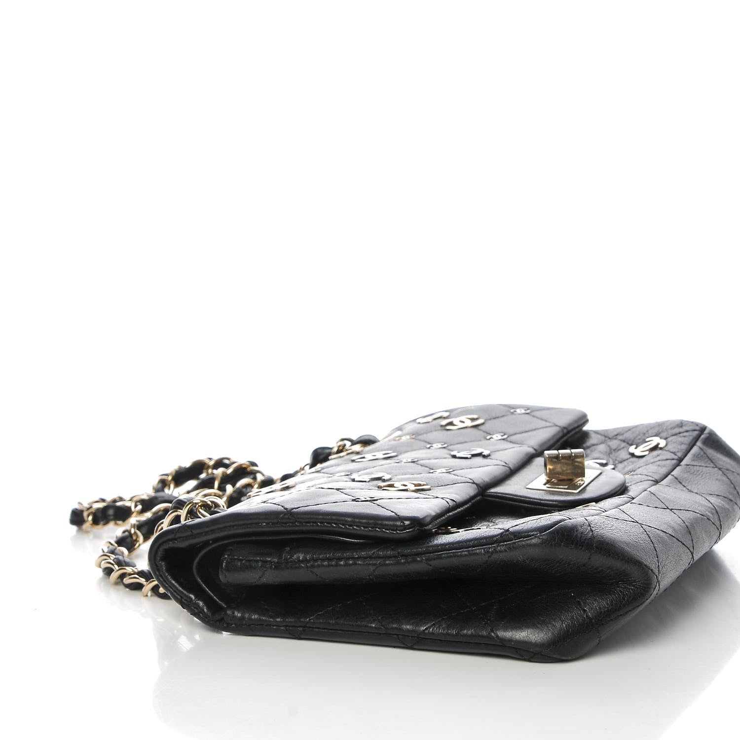 Chanel Calfskin CC Punk 2.55 Reissue 224 Flap Black 8 of 11