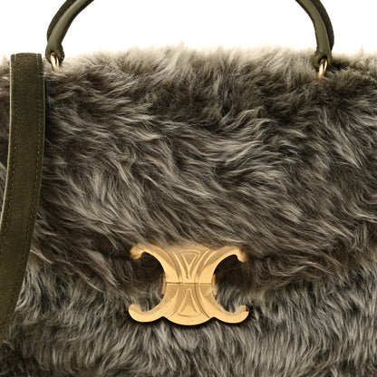 Celine Shearling Suede Calfskin Teen Nino Golden Khaki 8 of 10