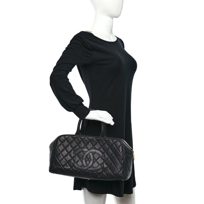 Chanel Caviar Quilted Large Bowler Black 2 of 14