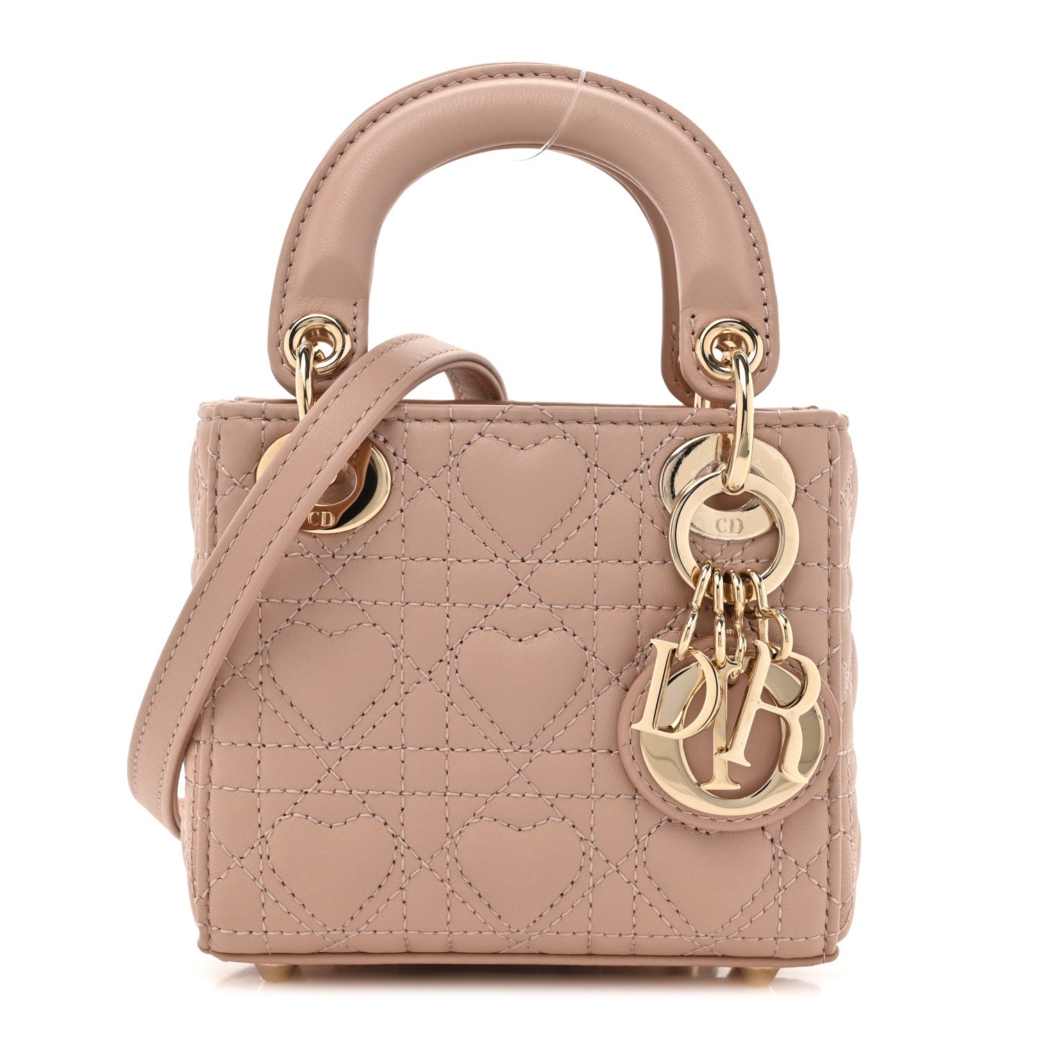 Christian Dior Lambskin Cannage Micro DiorAmour Lady Dior Pink 1 of 10