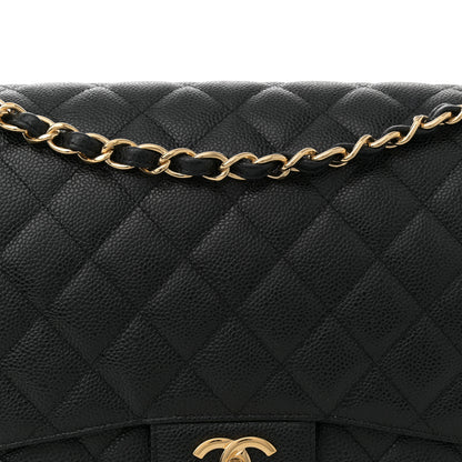 Chanel Caviar Quilted Maxi Single Flap Black 8 of 10