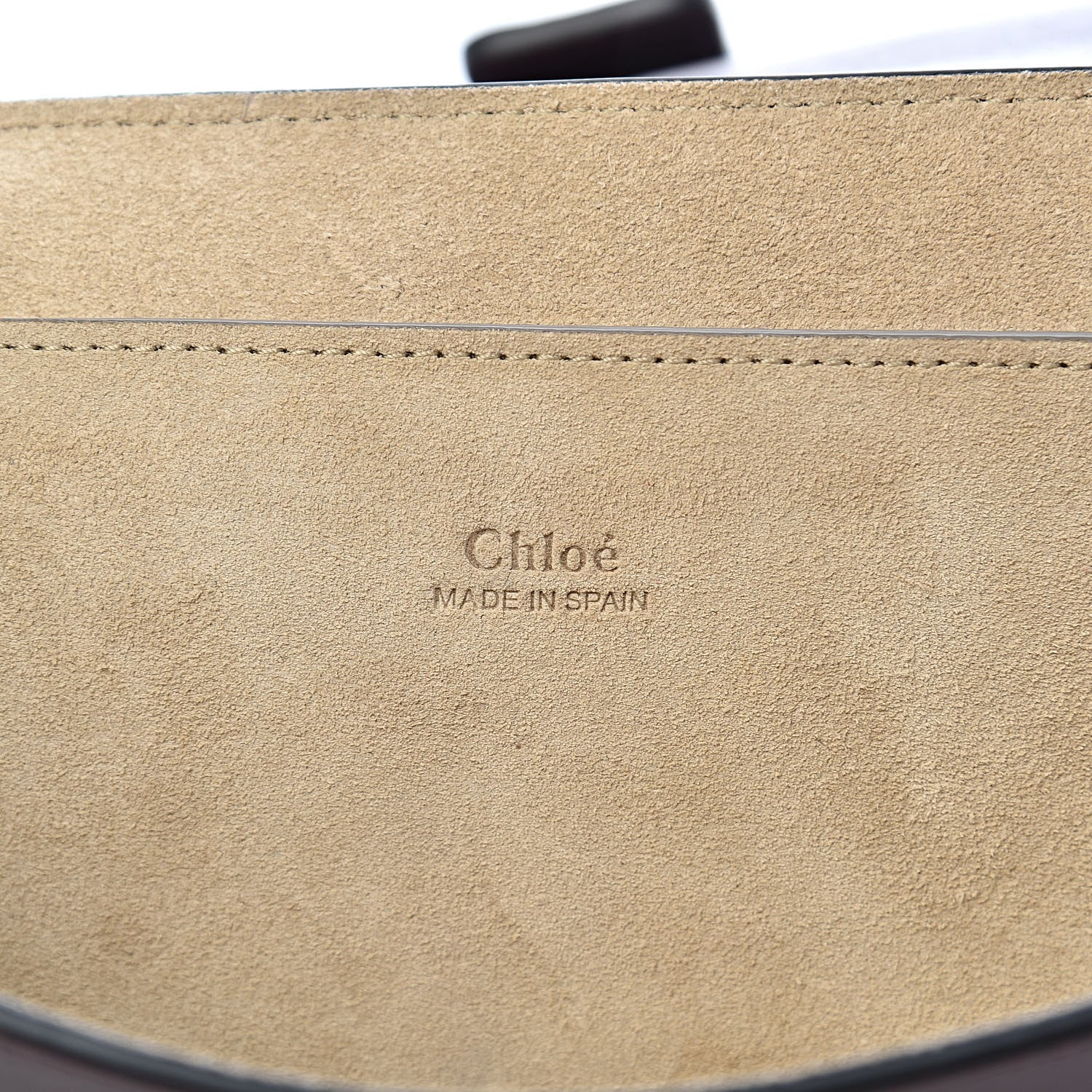 Chloe Suede Calfskin Faye Clutch Dark Purple 6 of 10