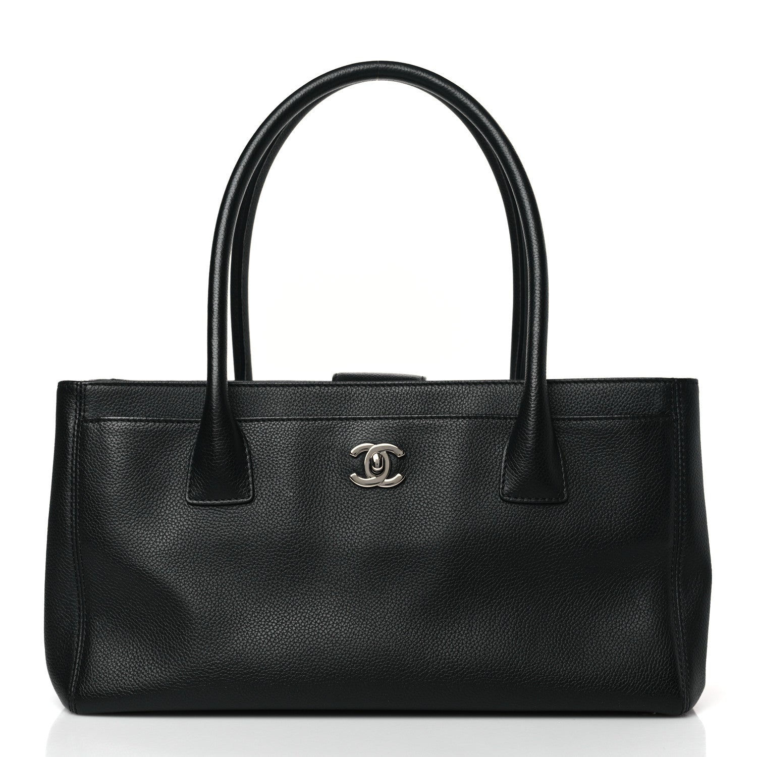 Chanel Calfskin Small Cerf Executive Shopper Tote Black 3 of 10