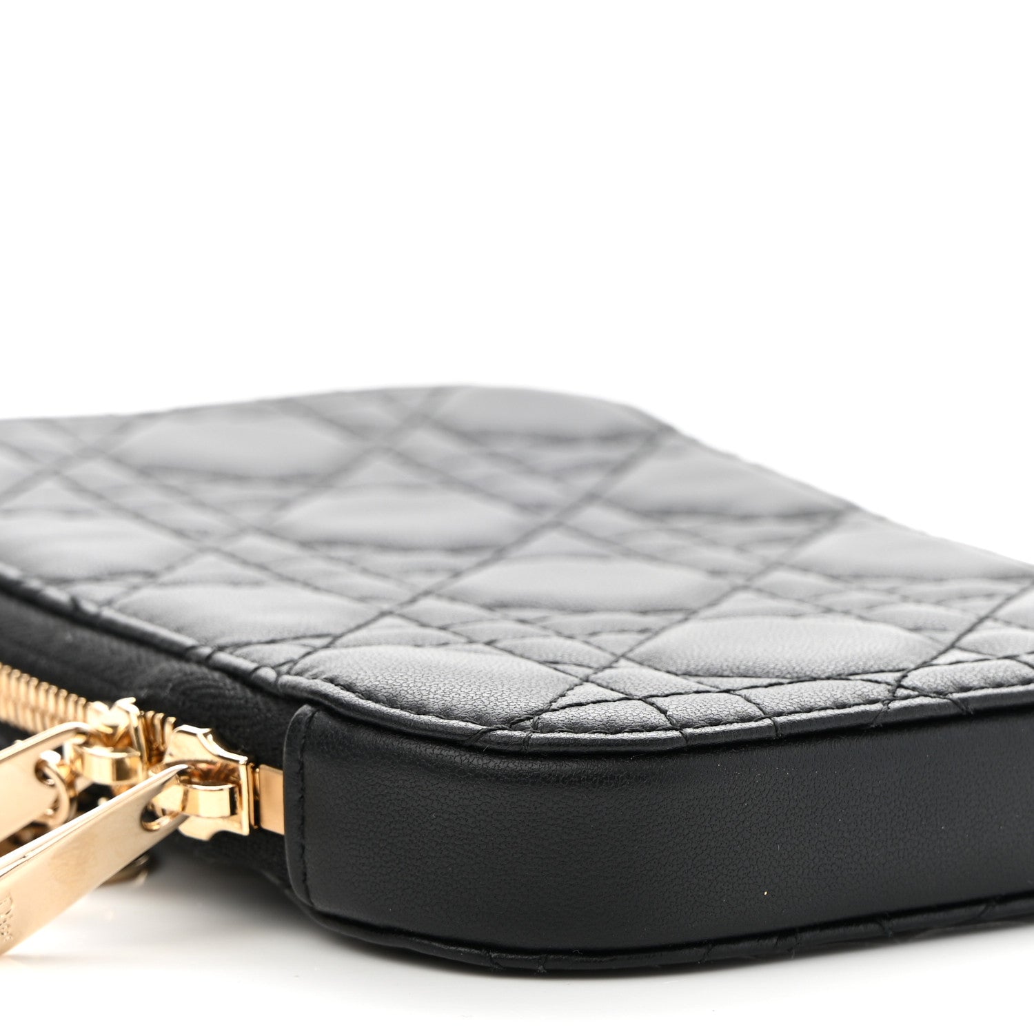 Christian Dior Lambskin Cannage Lady Dior Phone Holder Black 6 of 8