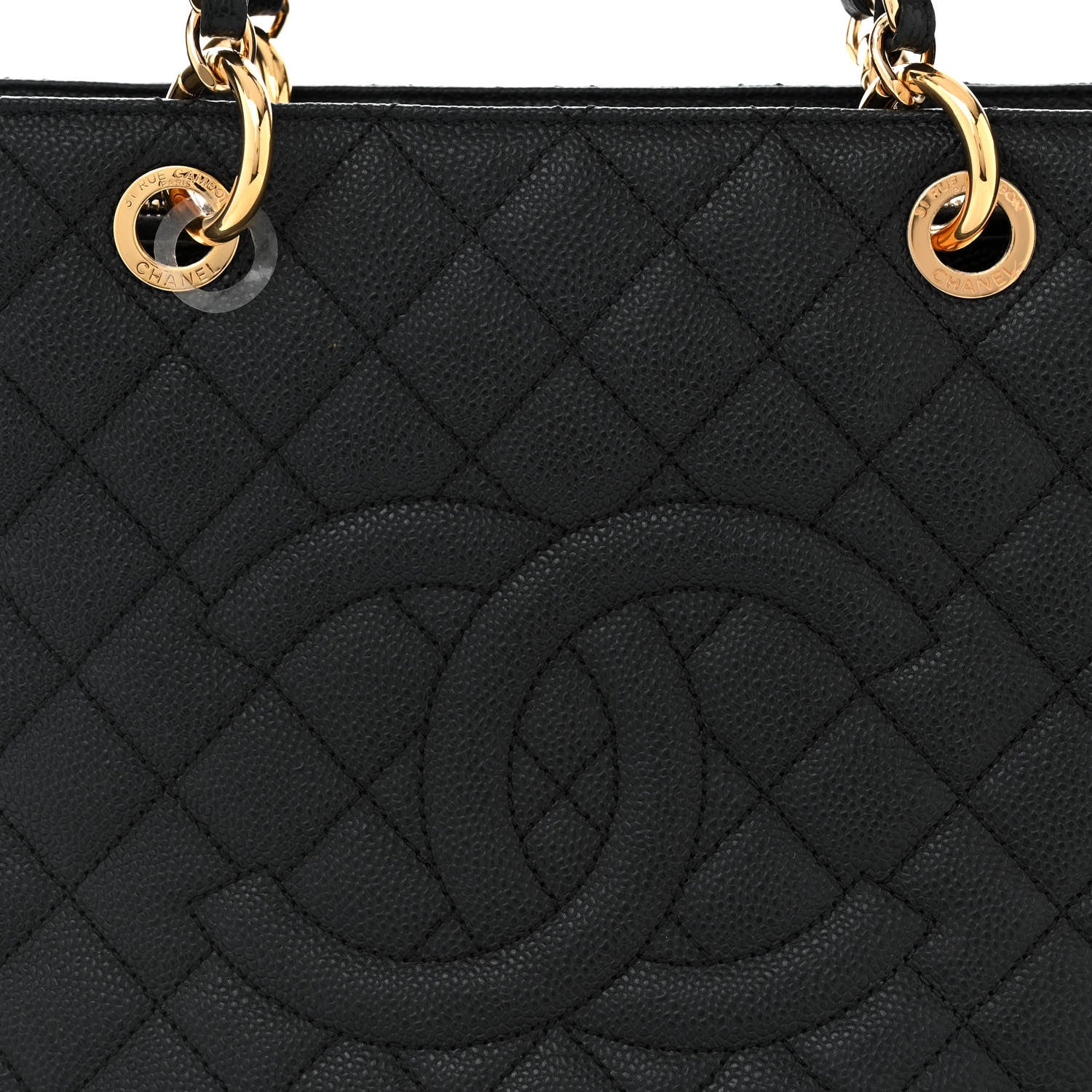 Chanel Caviar Quilted Grand Shopping Tote GST Black 8 of 10