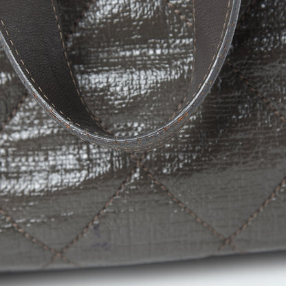 Chanel Coated Canvas Quilted Large Paris Biarritz Tote Grey 15 of 20