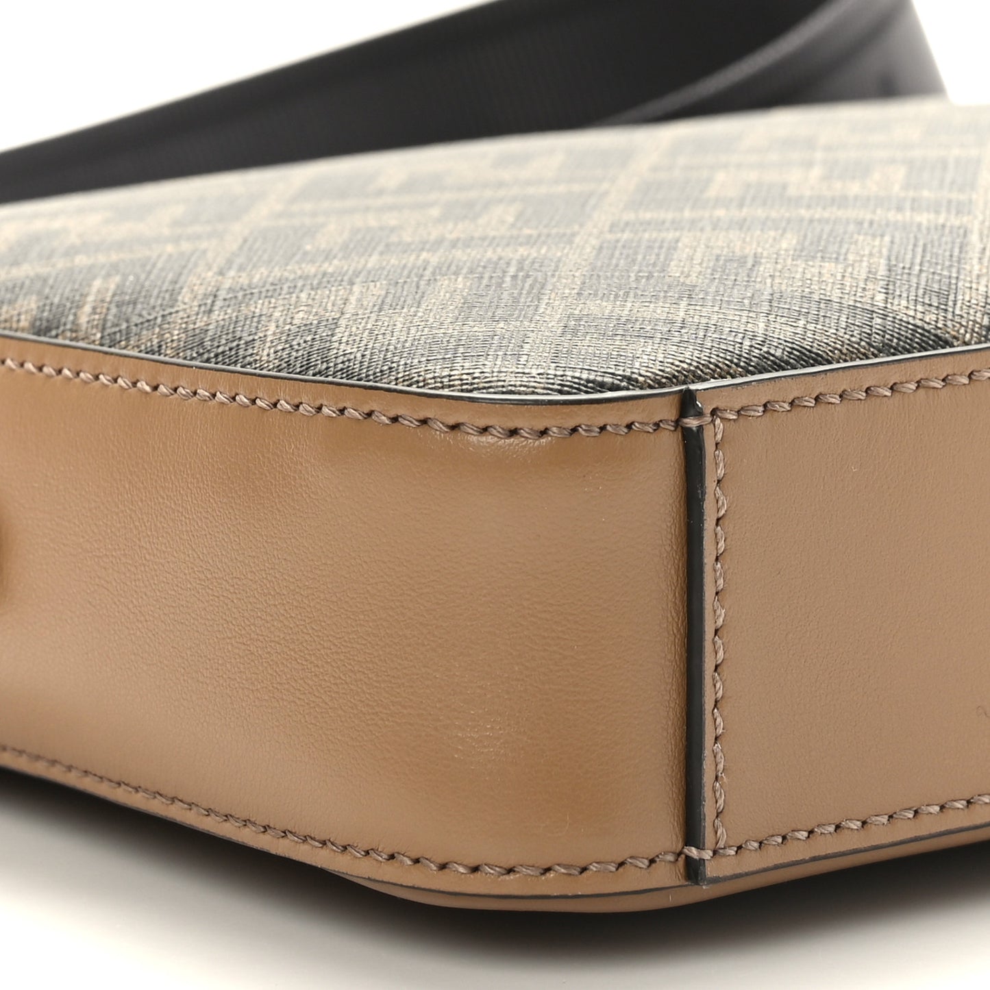 Glazed Fabric Vitello Cover FF 1974 Diagonal Bi-Color Medium Camera Case Tobacco Moro Sand Black