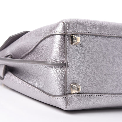 MCM Metallic Grained Calfskin Mini Milla Crossbody Silver 10 of 11