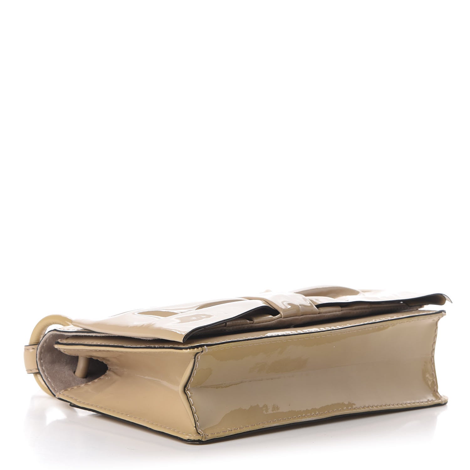 Valentino Garavani Patent Lacca Bow Shoulder Bag Nude 4 of 10