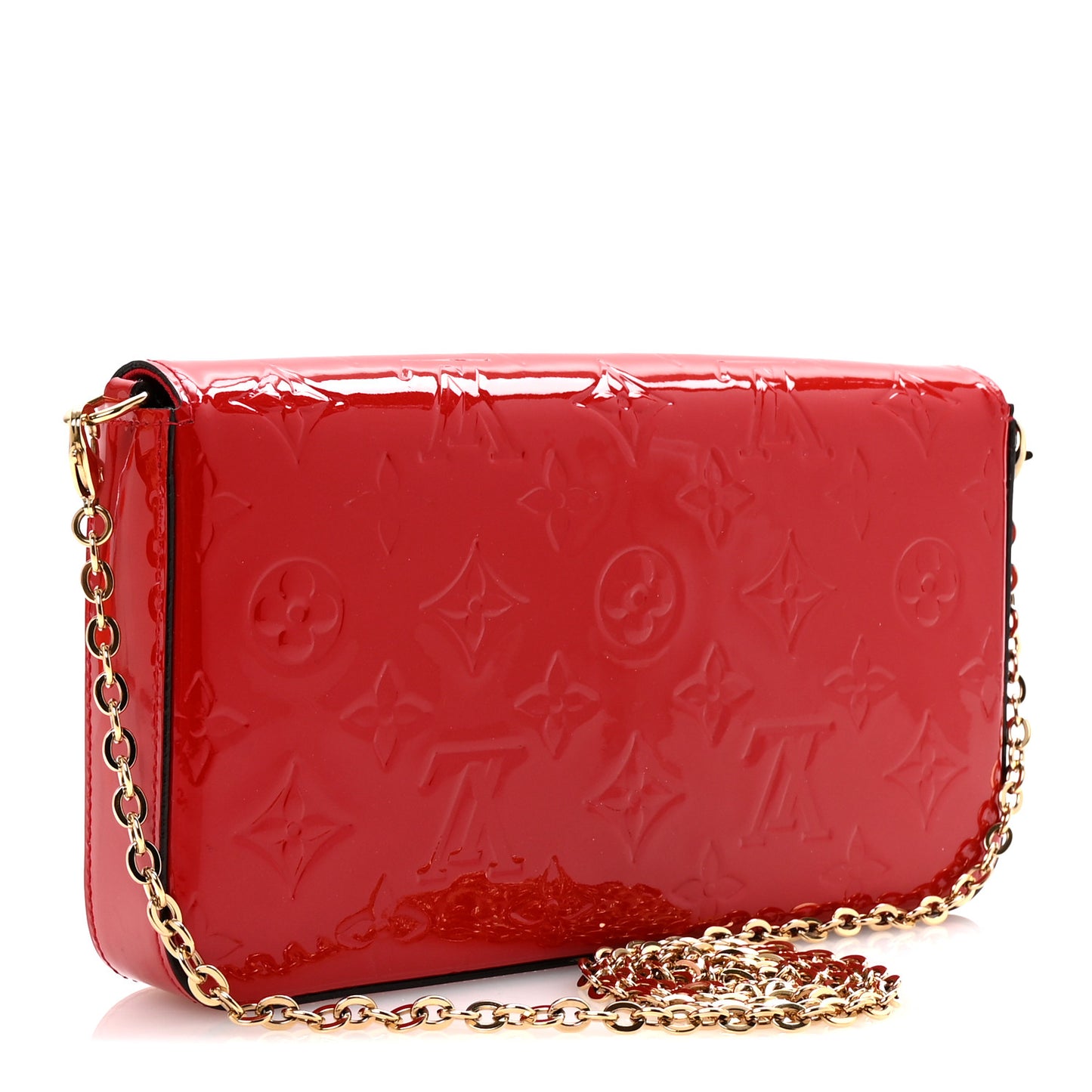 Vernis Felicie Pochette Chain Wallet Cherry