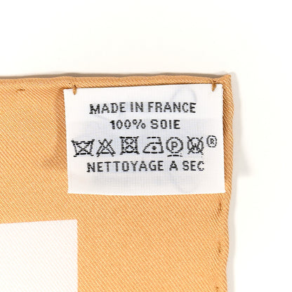 Hermes Silk Lanternes Ballons et Cocardes Scarf 90 Beige Rose Nacre Bordeaux 5 of 5