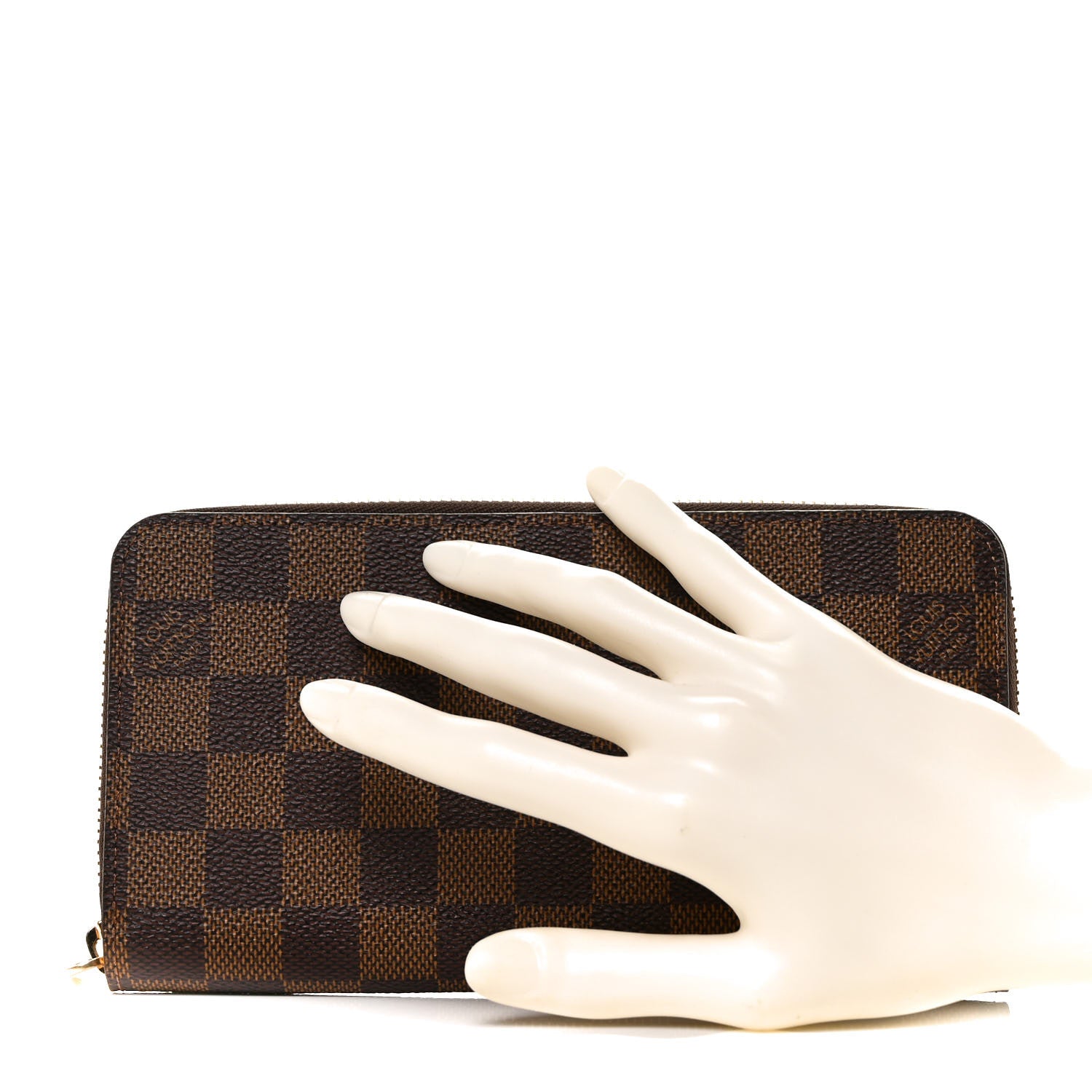 Louis Vuitton Damier Ebene Zippy Wallet Rose Ballerine 2 of 8