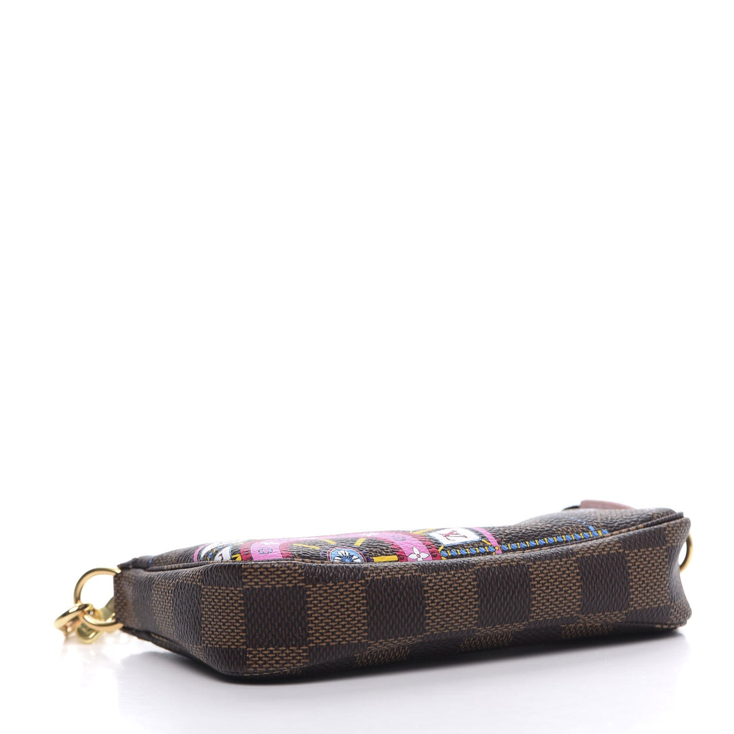 Damier Ebene 2020 Christmas Animation Big Wheel Mini Pochette Accessories Rose Ballerine
