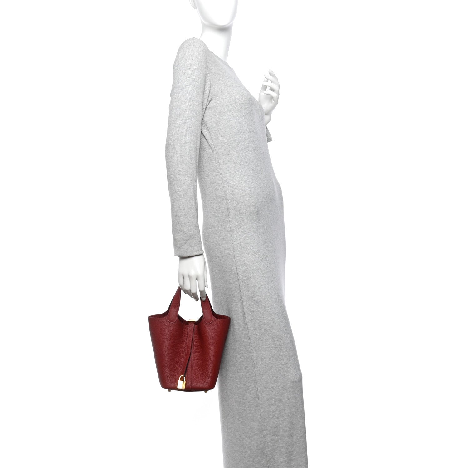 Hermes Taurillon Clemence Picotin Lock 18 PM Rouge H 2 of 11
