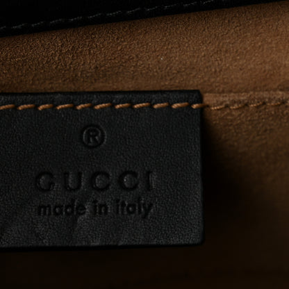 Gucci GG Supreme Monogram Calfskin Small Padlock Shoulder Bag Beige Black Cuir 6 of 10