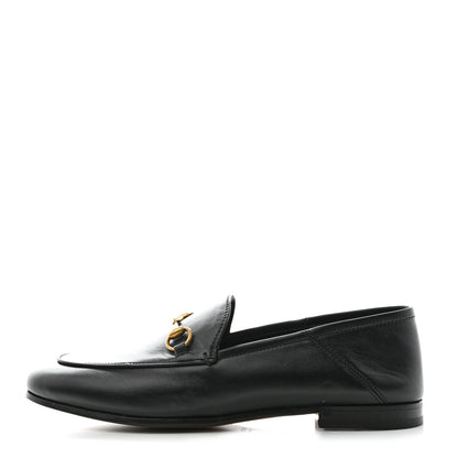 Gucci Lambskin Womens Brixton Horsebit Loafers 39 Black 1 of 9