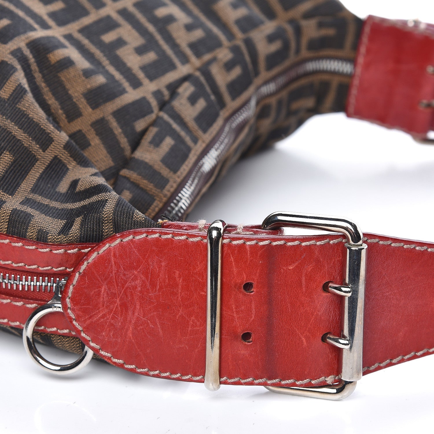 Fendi Zucca Shoulder Bag Red 11 of 15