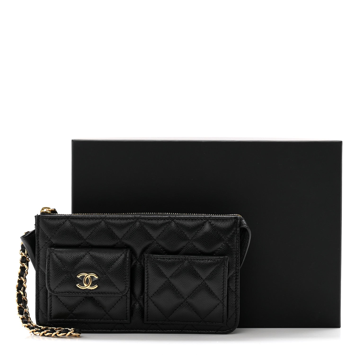 Chanel Caviar Quilted Polly Pocket Pouch Black 10 of 10