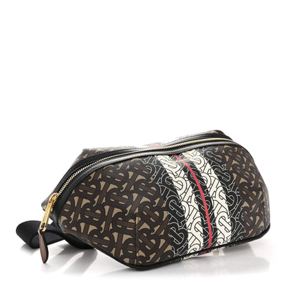 Burberry E-Canvas Monogram Stripe Medium Sonny Bum Bag Bridle Brown 4 of 11