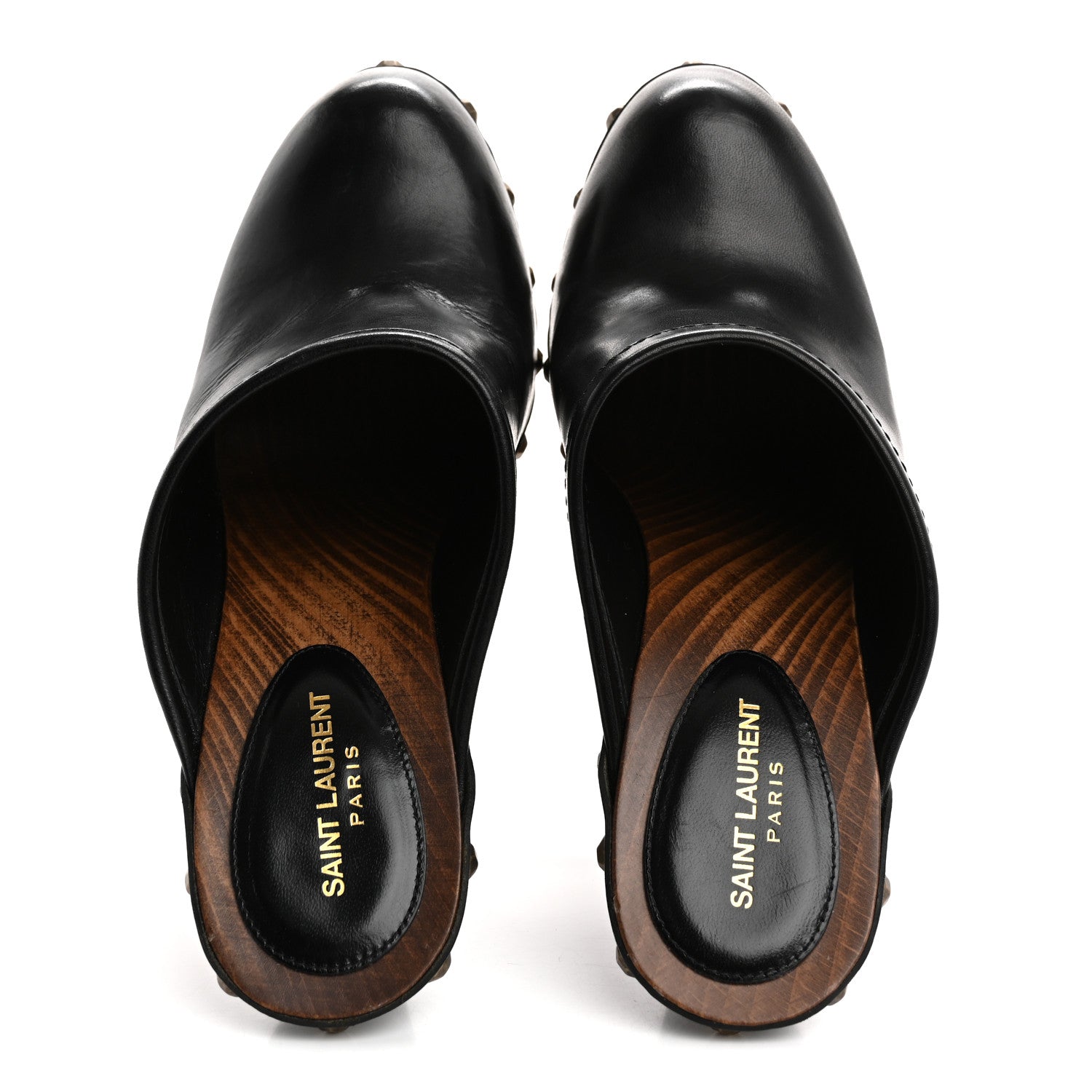 Saint Laurent Smooth Calfskin Camoy Clogs 37 Black 2 of 14