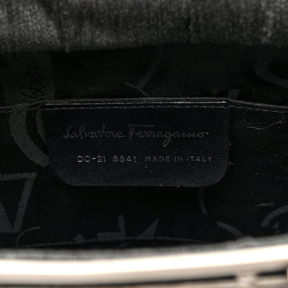 Salvatore Ferragamo Metal Cage Gancini Bucket Bag Silver 6 of 9