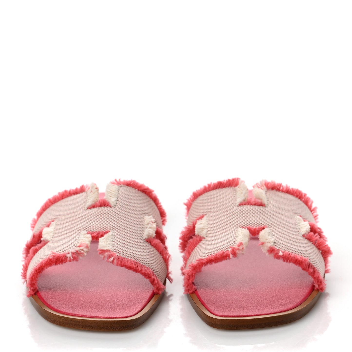 Toile H Oran Fringe Sandals 36 Framboise