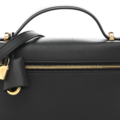 Loro Piana Grained Calfskin L23 Extra Bag Blue Navy Sun Gold 7 of 10