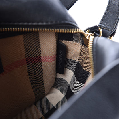 Burberry Soft Grain Calfskin Small Buckle Zip Bag Black 7 of 14