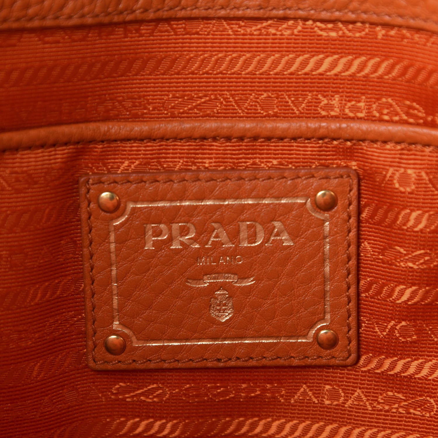 Prada Vitello Daino Tote Papaya 8 of 11